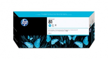 HP 81 DesignJet Dye Ink Cartridge, 680ml, cyan