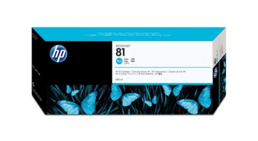 HP 81 DesignJet Dye Ink Cartridge, 680ml, cyan