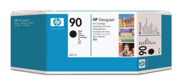 HP 90 DesignJet Ink Cartridge, 400 ml, black