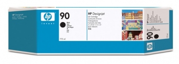 HP 90 DesignJet Ink Cartridge, 775 ml, black