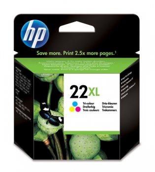 HP 22XL Ink Cartridge, tri-color