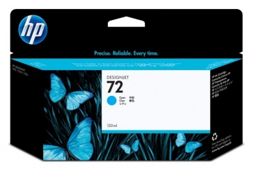 HP 72 DesignJet Ink Cartridge, 130ml, cyan