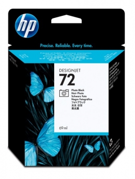 HP 72 DesignJet Ink Cartridge, 69 ml, black