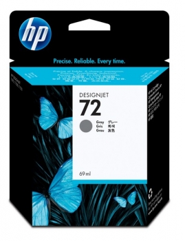 HP 72 DesignJet Ink Cartridge, 69 ml, grey