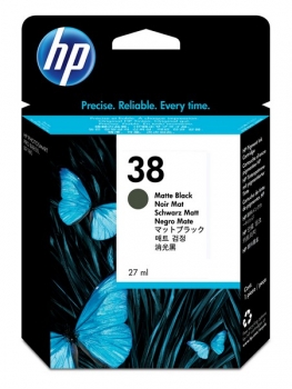 HP 38 Ink Cartridge, black, 27ml