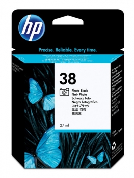 HP 38 Ink Cartridge, photo black, 27ml