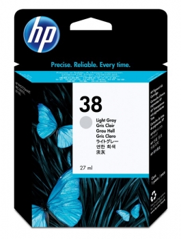 HP 38 Ink Cartridge, light grey, 27ml