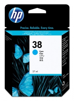 HP 38 Ink Cartridge, cyan, 27ml