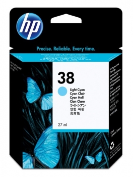HP 38 Ink Cartridge, light cyan, 27ml