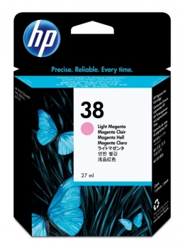 HP 38 Ink Cartridge, light magenta, 27ml