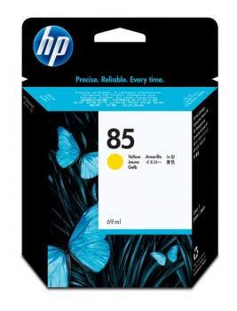 HP 85 DesignJet Ink Cartridge, 69 ml, yellow