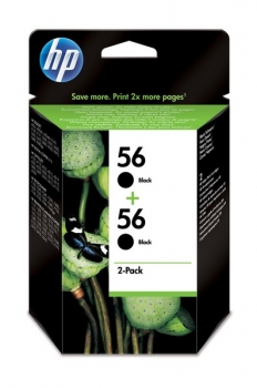 HP 56 Ink Cartridge, black, 2-pack