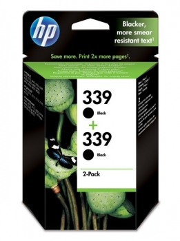 HP 339 Ink Cartridge, black, 2-pack