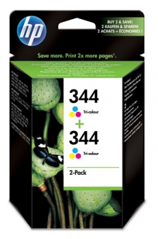 HP 344 Ink Cartridge, tri-color, 2-pack