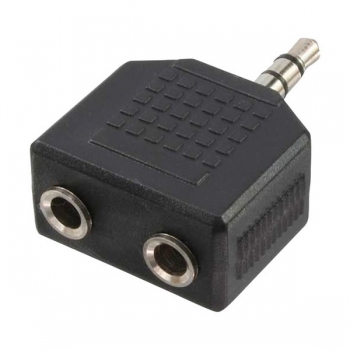 LogiLink Audio Stereo Y-Adapter, black, 
1x 3.5mm Male to 2x 3.5mm Female