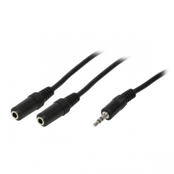 LogiLink Audio Stereo Y-Extension Cable, black, 0.2m, 
1x 3.5mm Male to 2x 3.5mm Female