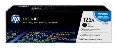 HP 125A Toner Cartridge CB540AD, 2-pack, black