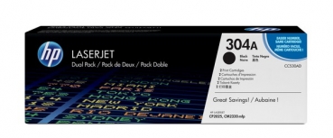 HP 304A Toner Cartridge CC530A, 2-pack, black