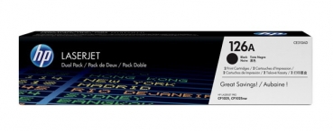HP 126A Toner Cartridge CE310AD, 2-pack, black