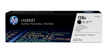 HP 128A Toner Cartridge CE320AD, 2-pack, black