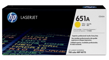 HP 651A Toner Cartridge CE342A, yellow