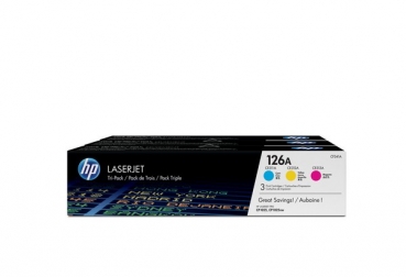 HP 126A Toner Cartridge CF341A, color, 3-pack