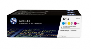 HP 128A Toner Cartridge CF371AM, color, 3-pack
