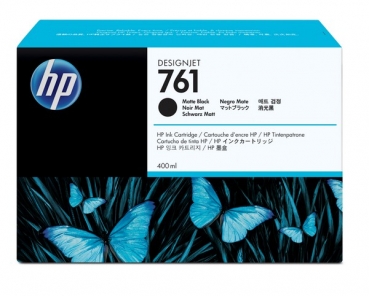 HP 761 DesignJet Ink Cartridge, 400ml, matte black