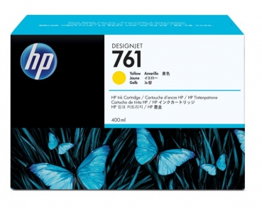 HP 761 DesignJet Ink Cartridge, 400ml, yellow