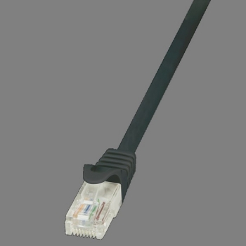 LogiLink Patch Cable CAT5E U/UTP, black, 0.25m