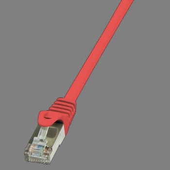 LogiLink Patch Cable CAT5E SF/UTP, red 0.25m