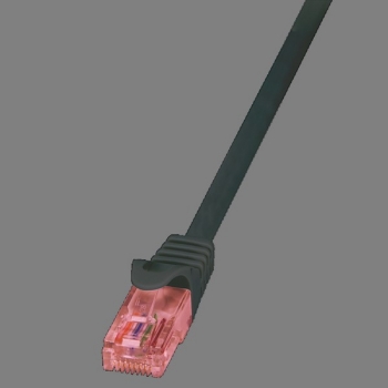 LogiLink Patch Cable CAT6 U/UTP, black 0.25m