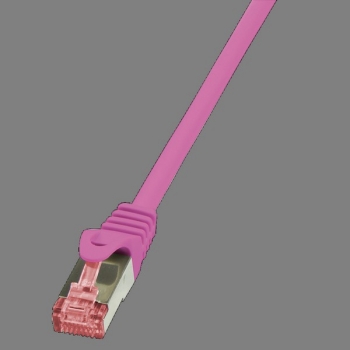 LogiLink Patch Cable CAT6 S/FTP, pink 0.25m