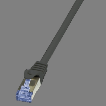 LogiLink Patch Cable CAT6A S/FTP, black 0.25m