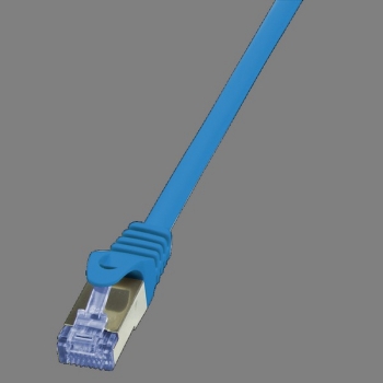 LogiLink Patch Cable CAT6A S/FTP, blue 0.25m