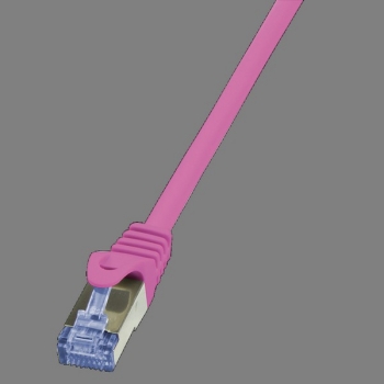 LogiLink Patch Cable CAT6A S/FTP, pink 0.25m
