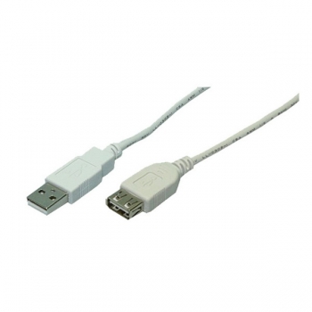 LogiLink USB 2.0 Extension Cable, grey, 2.0m, 
USB-A Male to USB-A Female