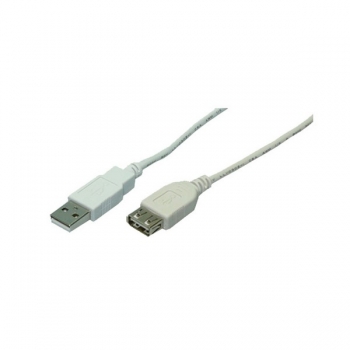 LogiLink USB 2.0 Extension Cable, grey, 5.0m, 
USB-A Male to USB-A Female