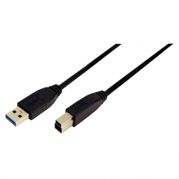 LogiLink USB 3.0 Cable, black, 2.0m, 
USB-A Male to USB-B Male