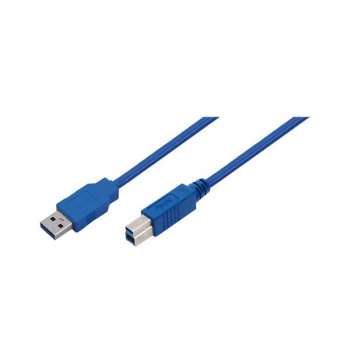 LogiLink USB 3.0 Cable, blue, 1.0m, 
USB-A Male to USB-B Male