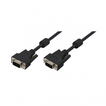 LogiLink VGA Cable double shielded, black, 3.0m,       
2x ferrite core, HDDB15 Male to Male