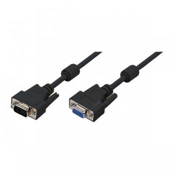 LogiLink VGA Ext. Cable 2x shielded, black, 3.0m,         
2x ferrite core, HDDB15 Male to Female