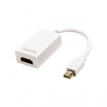 LogiLink Mini DisplayPort to HDMI Adapter, 
Mini DP 20-pin Male to HDMI 19-pin Female