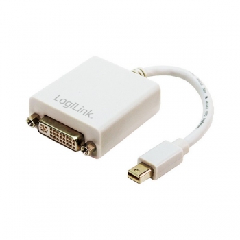 LogiLink Mini DisplayPort to DVI Adapter, 
Mini DP 20-pin Male to DVI-I Female