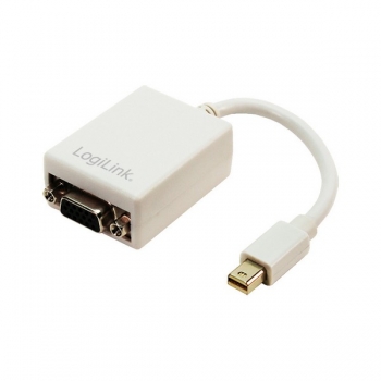 LogiLink Mini DisplayPort to VGA Adpater, 
Mini DP 20-pin Male to HD DB15 Female