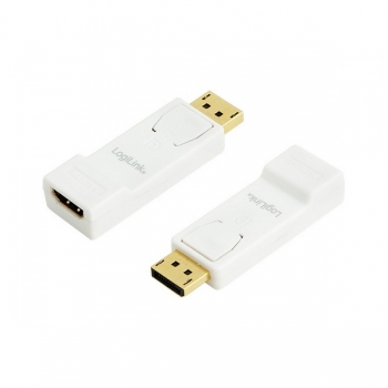 LogiLink DisplayPort to HDMI Adapter, 
DP Male - HDMI Female, with locking mechanism