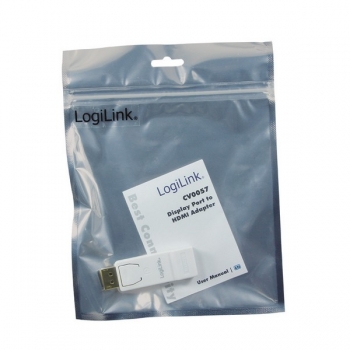 LogiLink DisplayPort to HDMI Adapter, 
DP Male - HDMI Female, with locking mechanism