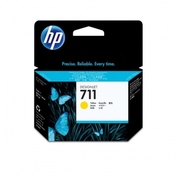 HP 711 DesignJet Ink Cartridge, 29ml, yellow
