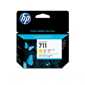 HP 711 DesignJet Ink Cartridge 3-pack, 3x 29ml, yellow
