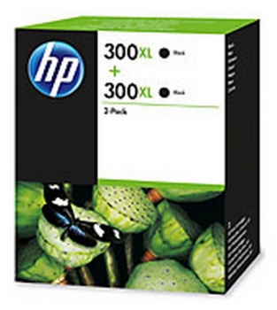 HP 300XL Ink Cartridge, black, 2-pack